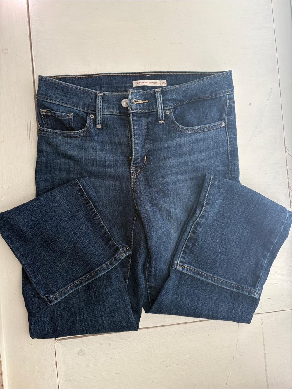 Levi's Women's Straight Leg Jeans - Dark Blue
